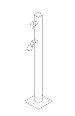 Colonna lavapiedi in acciaio inox 316L